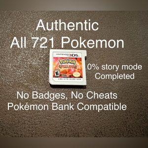 Pokemon Omega Ruby Version Authentic All 721 Pokemon